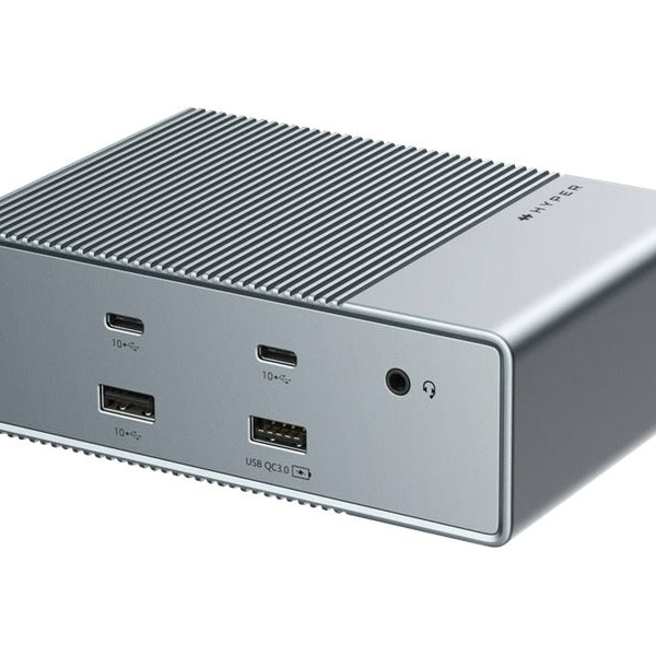 Hyper | HyperDrive Universal GEN2 15-in-1 USB-C trīskāršs video dokstacija priekš MST iespējotām ierīcēm | Ethernet LAN (RJ-45) porti 1 | DisplayPort skaits 2 | HDMI porti 2