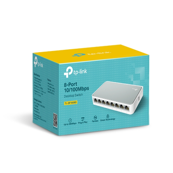TP-LINK | Switch | TL-SF1008D | Unmanaged | Desktop | 10/100 Mbps (RJ-45) ports quantity 8 | Power supply type External | 36 month(s)