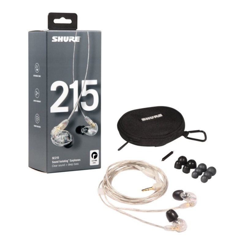 Shure SE215 auskārta, Clear | Shure