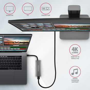 AXAGON daudzportu USB-C 10Gbps sadalītājs, 13 cm | HMC-5G21