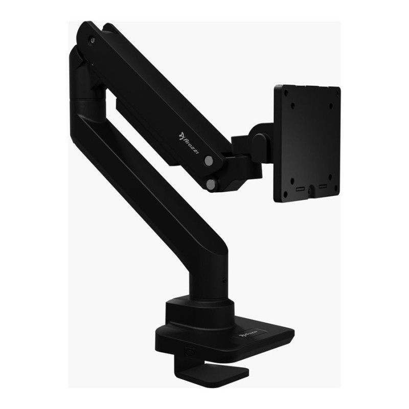 Arozzi Desk Mount | Neo Pro - Gāzes atsperes monitora roka AZ-ALZARE-NEO-PRO-BK | Noliekt, Pagriezt, Rotācija | Maksimālā slodze 20 kg | Melna