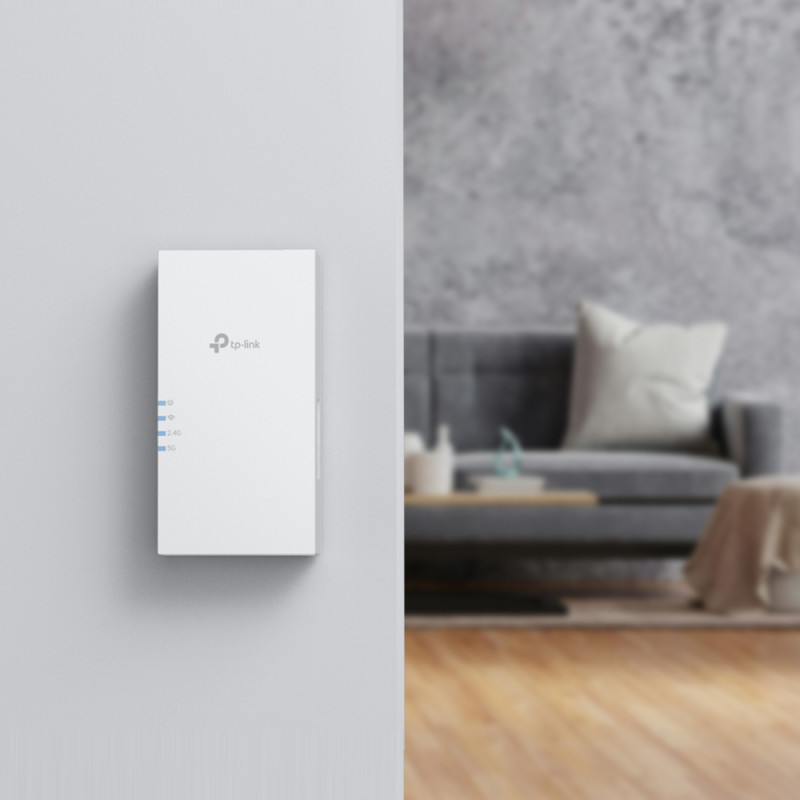 TP-LINK BE3600 Divu joslu Wi‑Fi 7 pastiprinātājs | RE220BE | 802.11ax | 1000 Mbit/s | Ethernet LAN (RJ-45) porti 1 | MU‑MIMO Nav | bez PoE | Antenas tipa 2x Ārējā