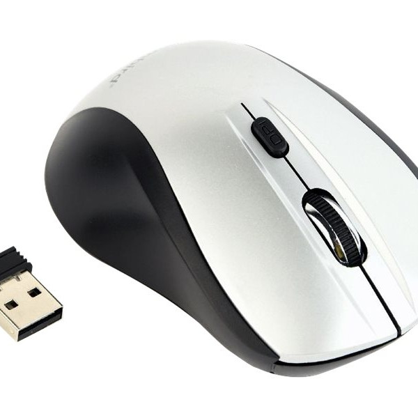 Gembird | Optiskā pele | MUSW-4B-02-BS | Bezvadu | USB | Melna/ sudraba