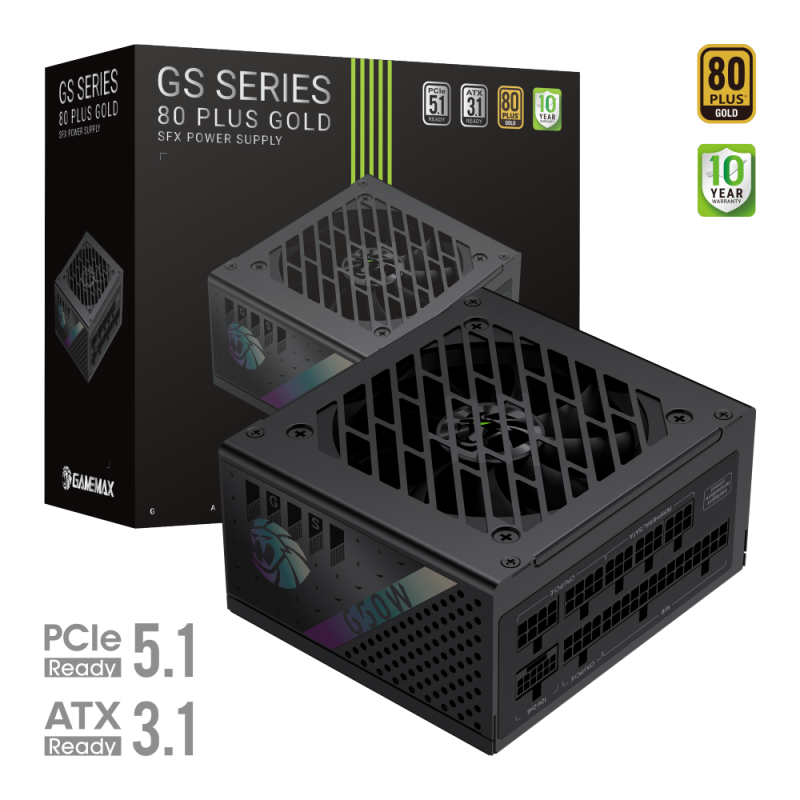Gamemax PSU | GS 650G | 650 W | SFX | Full Modular