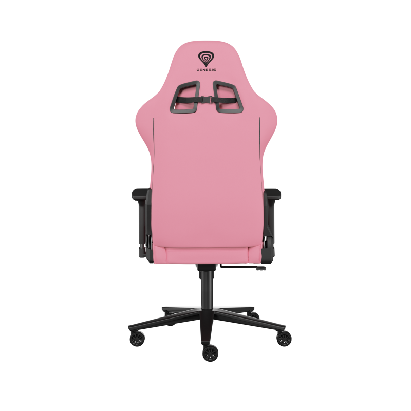 Genesis Gaming Chair Nitro 720 Atzveltne: ekoloģiskā āda, Sēdeklis: ekoloģiskā āda, Pamatne: metāls, Ritenīši: neilons ar CareGlide pārklājumu | Melna/Rozā