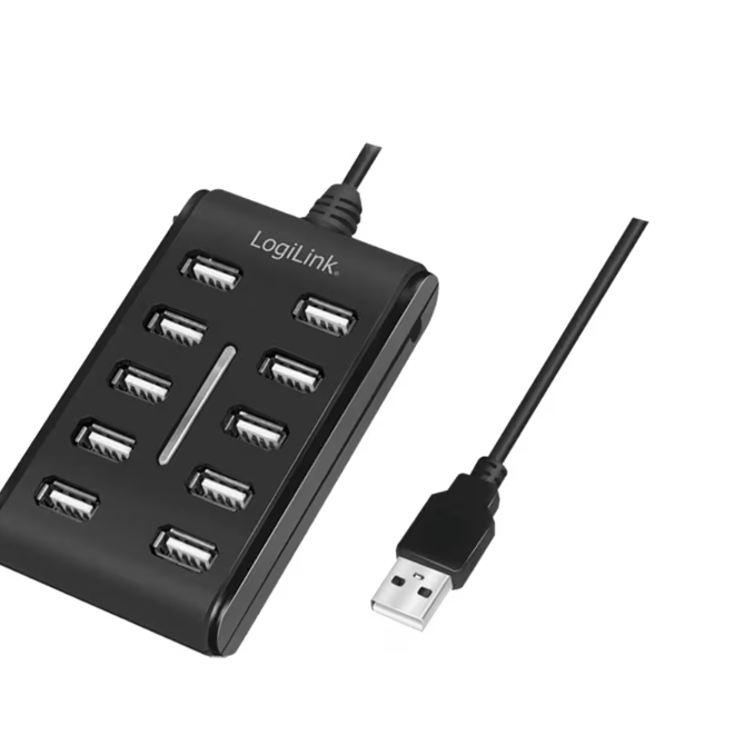 Logilink | USB Hub 10-Port USB2.0 with power adapter 3.5A | UA0125