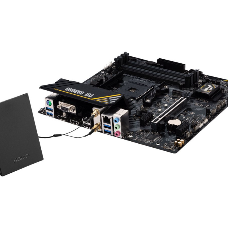 Asus | TUF GAMING A520M-PLUS | Processor family  AMD | Processor socket AM4 | DDR4 | Memory slots 4 | Supported hard disk drive interfaces SATA, M.2 | Number of SATA connectors 4 | Chipset  AMD A520 | Micro ATX