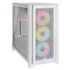 Corsair | Stiklotā korpusa PC | iCUE 4000D RGB AIRFLOW | Sānu logs | Balts | Mid-Tower