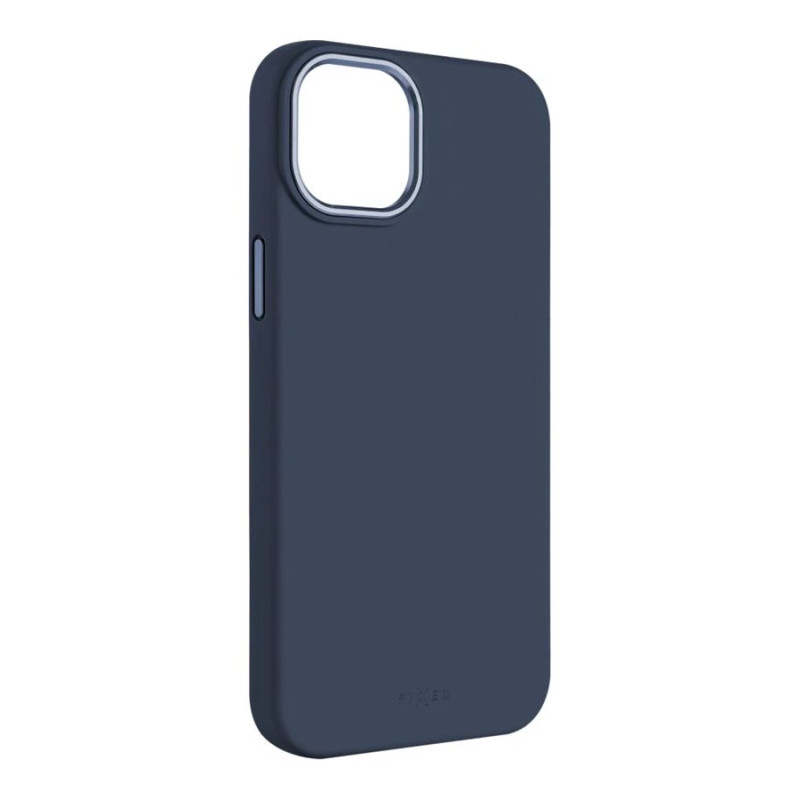 Fixed | MagFlow | Aizmugures vāciņš | Apple | iPhone 15 | Šķidrais silikons | Zils