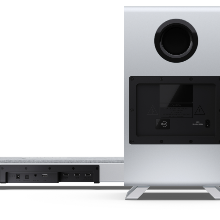 Sharp | 5.1.2 Dolby Atmos/DTS:X Soundbar with Wireless Subwoofer | HT-SBW55121(SL) | Bluetooth