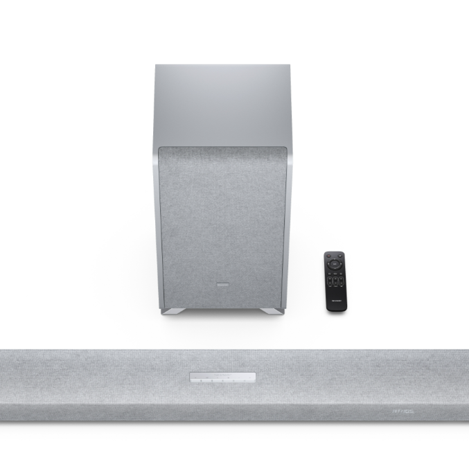 Sharp | 5.1.2 Dolby Atmos/DTS:X Soundbar with Wireless Subwoofer | HT-SBW55121(SL) | Bluetooth