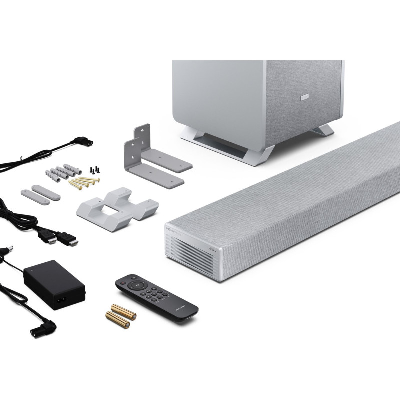 Sharp | 5.1.2 Dolby Atmos/DTS:X Soundbar with Wireless Subwoofer | HT-SBW55121(SL) | Bluetooth