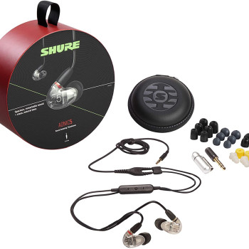 Shure 3BA iekšējās austiņas, Clear, ar MODELI: RMCE-UNI | Shure