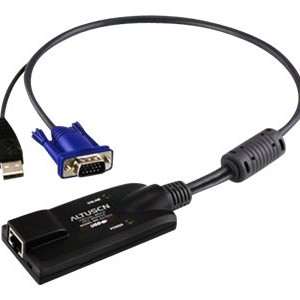 Aten | USB VGA KVM adapters | 1 x RJ-45 ligzda, 1 x USB spraudnis, 1 x HDB-15 spraudnis
