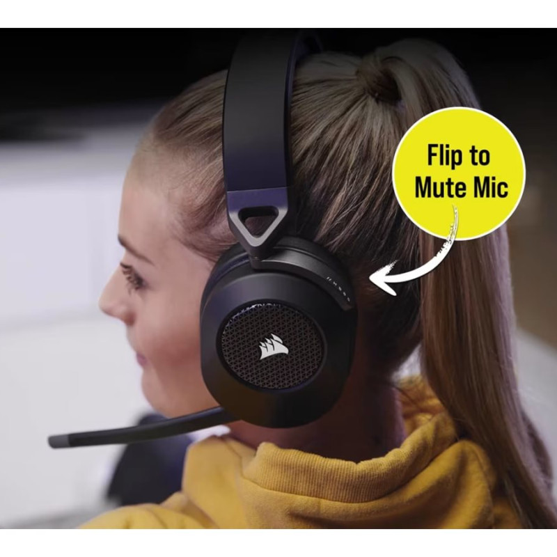 Corsair | Gaming austiņu komplekts | HS65 | Bezvadu | Over-Ear | Mikrofons | Carbon | Bezvadu