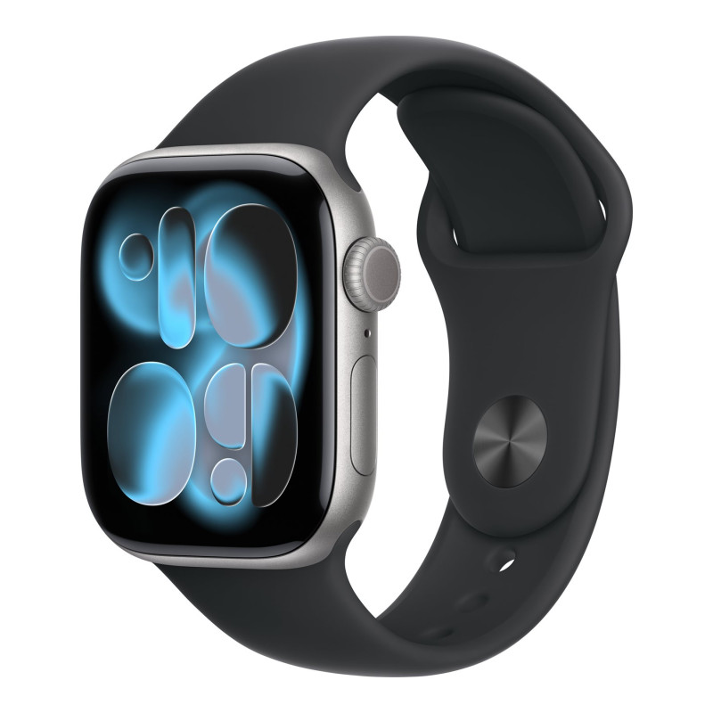 Apple Watch Series 11 GPS + Cellular 42mm sudraba alumīnija korpuss ar Purple Fog sporta siksniņu - S/M | Apple