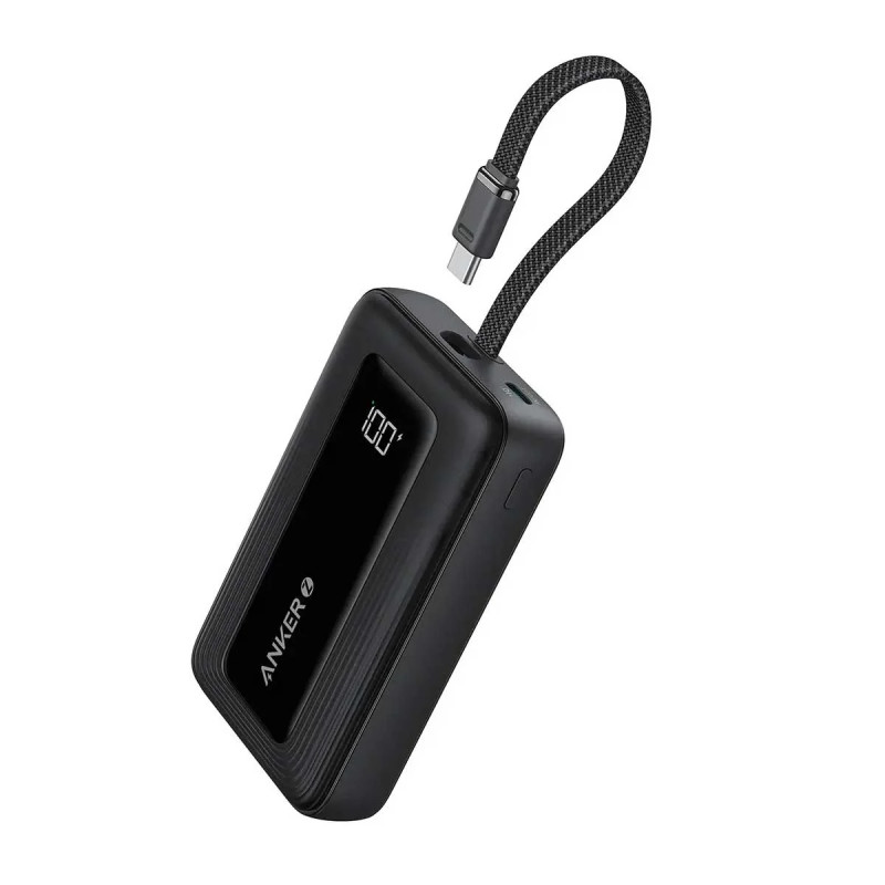 Anker | Power Bank ar iebūvētu USB-C kabeli | A1689H11 | 20000 mAh | 30W jauda | Melns