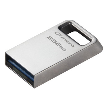 Kingston | USB 3.2 zibatmiņa | DataTraveler micro | 256 GB | USB 3.2 | Sudraba