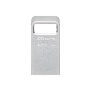 Kingston | USB 3.2 zibatmiņa | DataTraveler micro | 256 GB | USB 3.2 | Sudraba
