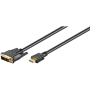 Goobay | DVI-D/HDMI kabelis, zeltīts | DVI-D spraudnis Single-Link (18+1 pin) | HDMI spraudnis (tips A) | HDMI uz DVI-D | 1.5 m