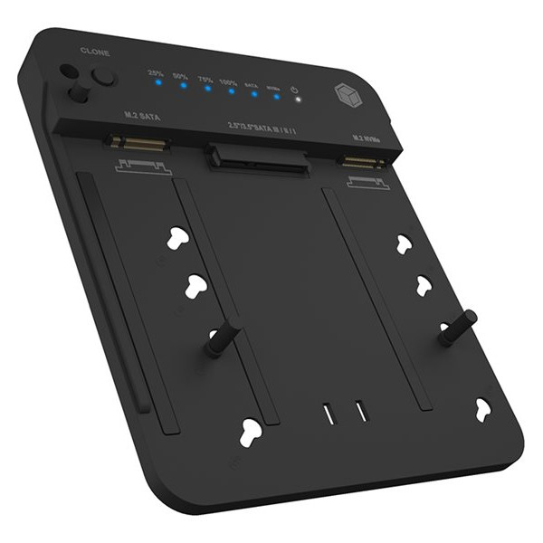 Raidsonic Icy Box IB-2915MSCL-C31 dokstacija un klonēšanas stacija M.2 NVMe un M.2 SATA SSD un 2.5”/3.5” SATA SSD/HDD