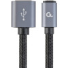 Cablexpert kokvilnas pinuma Micro-USB kabelis ar metāla savienotājiem, 1.8 m, melns, blisterī | Cablexpert