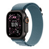 Apple 49mm Light Blue Alpine Loop - Small - Black Titanium Finish | Apple