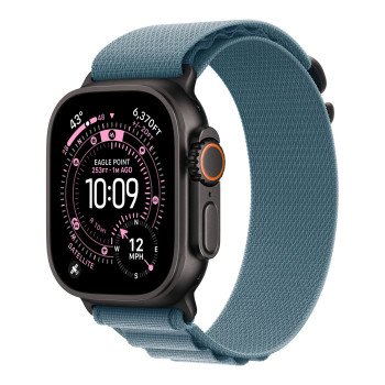 Apple 49mm Light Blue Alpine Loop - Small - Black Titanium Finish | Apple