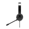 PORT CONNECT | USB ērtas stereo biroja austiņas ar mikrofonu | Iebūvēts mikrofons | Ar vadu | Melna