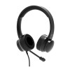 PORT CONNECT | USB ērtas stereo biroja austiņas ar mikrofonu | Iebūvēts mikrofons | Ar vadu | Melna
