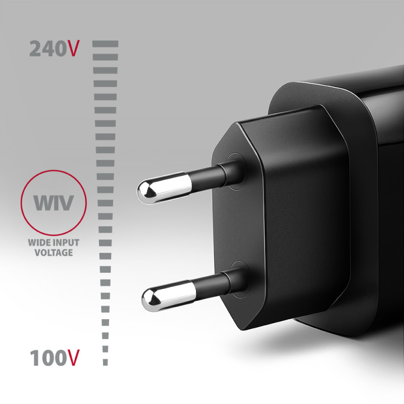 AXAGON Wallcharger 1x USB-A ports, QC3.0/AFC/FCP/Apple, 18W | ACU-QC18