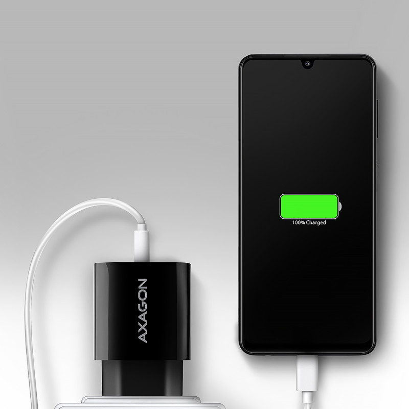 AXAGON Wallcharger 1x USB-A ports, QC3.0/AFC/FCP/Apple, 18W | ACU-QC18