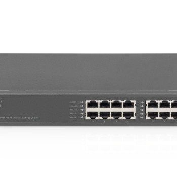 8 portu Gigabit Ethernet PoE injektors, 802.3bt, 250 W | DN-95118