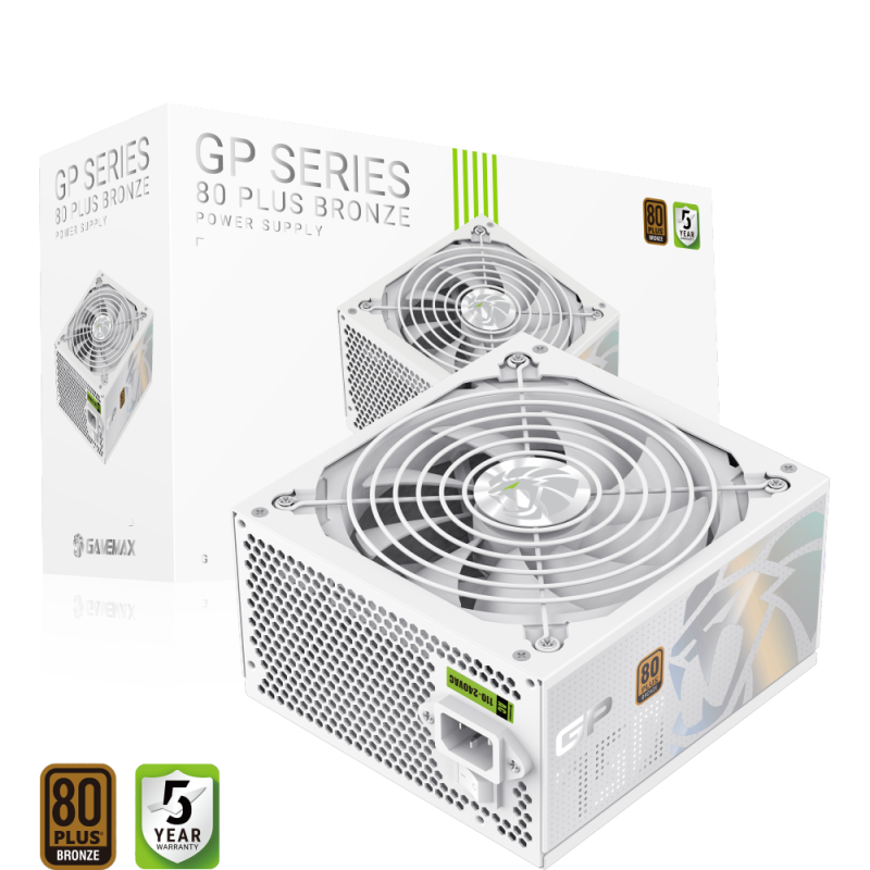Gamemax PSU | GP 750B WH | 750 W | Bronze | White | Non-Modular