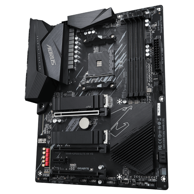 Gigabyte | B550 AORUS ELITE AX V2 1.0 | Processor family AMD | Processor socket AM4 | DDR4 DIMM | Memory slots 4 | Number of SATA connectors 4 x SATA 6Gb/s connectors | Chipset AMD B | ATX