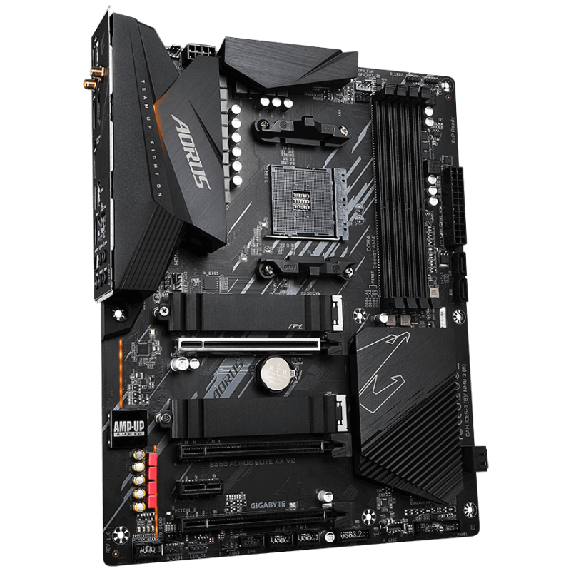 Gigabyte | B550 AORUS ELITE AX V2 1.0 | Processor family AMD | Processor socket AM4 | DDR4 DIMM | Memory slots 4 | Number of SATA connectors 4 x SATA 6Gb/s connectors | Chipset AMD B | ATX