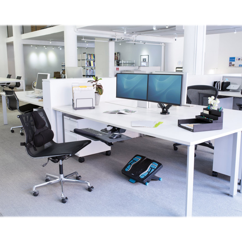 Fellowes | Platinum Series dubultais horizontālais monitora statīvs | 8042501 | Melns