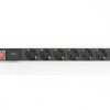 Digitus | 1U alumīnija PDU, iekļaujamais skapī, 7x drošības ligzda 16A spraudnim, 250VAC 50/60Hz, slēdzis, pārsprieguma aizsardzība | DN-95407