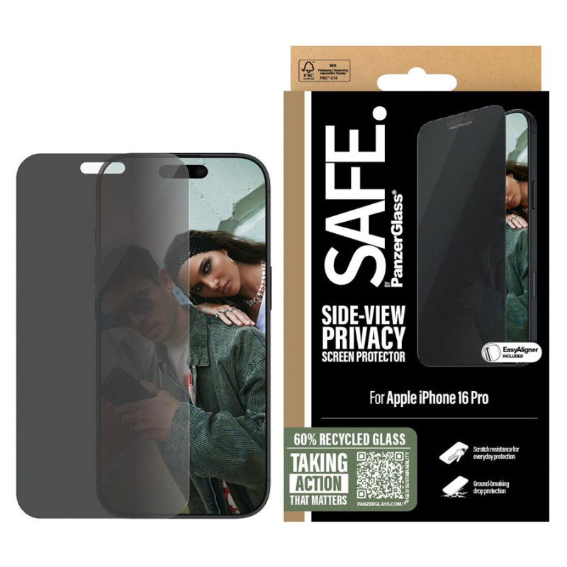 PanzerGlass Screen protector | Apple | iPhone 16 Pro | Glass | Black | Ultra-Wide Fit