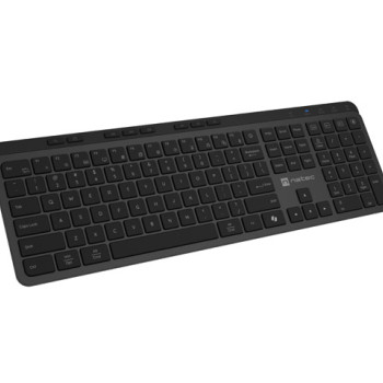 Natec Tastatūra Medusa, ASV izkārtojums, X-šķēres Plāna, Bezvadu, Melna | Natec