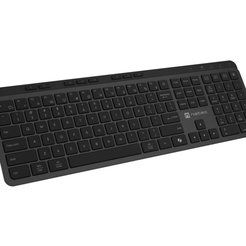 Natec Tastatūra Medusa, ASV izkārtojums, X-šķēres Plāna, Bezvadu, Melna | Natec
