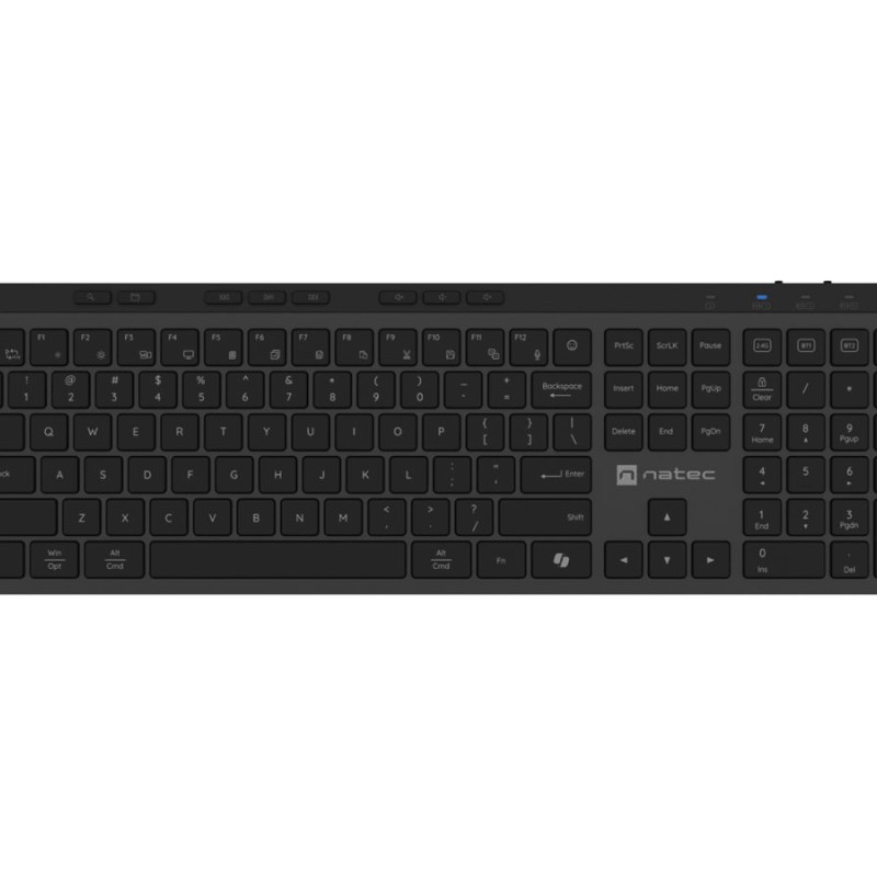 Natec Tastatūra Medusa, ASV izkārtojums, X-šķēres Plāna, Bezvadu, Melna | Natec