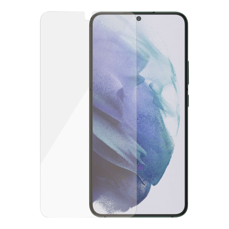 PanzerGlass | Samsung | Galaxy S22+ | Rūdīts stikls | Caurspīdīgs | Saderīgs ar maciņiem. Saderīgs ar ultraskaņas pirkstu nospiedumu sensoru. 100% jutība pieskārienam. Antibakteriāls (ISO 22196 sertificēts & JIS 22810 apstiprināts) | Ekrāna aizsargs