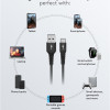 Goobay | USB-C uz USB-A supersoft tekstila kabelis ar metāla spraudņiem | 74526 | USB-C uz USB-A