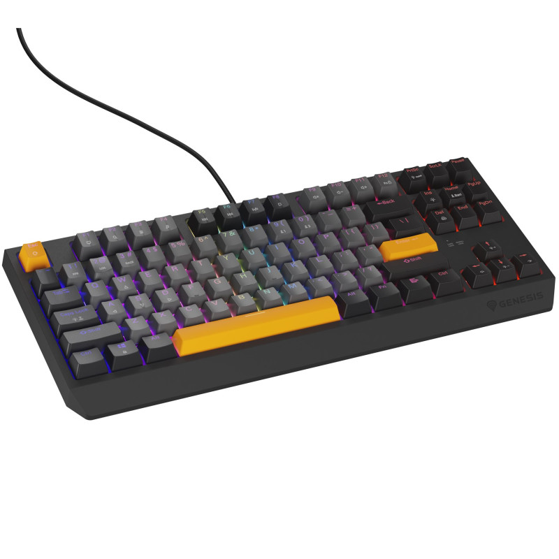 Genesis | THOR 230 TKL | Mehāniskā spēļu klaviatūra | Ar vadu | US | Outemu Red | Anchor Gray Negative