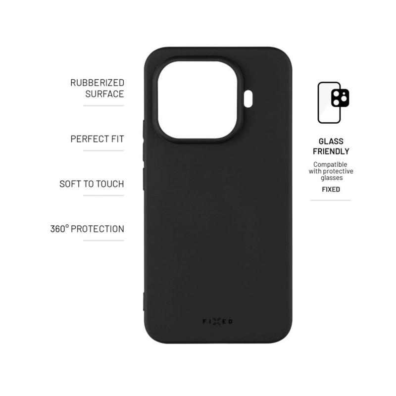 Fixed Story | Aizmugures vāciņš | Xiaomi | 15T Pro | Gumēts | Melns