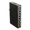 D-Link DIS-100G-6S L2 nenosakāms rūpnieciskais pārslēdzējs, 4x10/100/1000Base-T porti, tērauda korpuss | D-Link