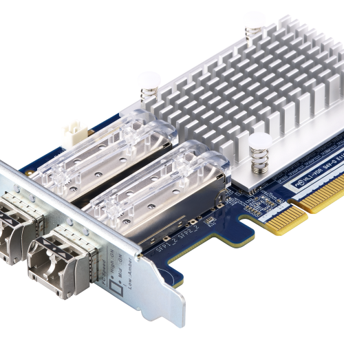 QNAP Dual-port 16Gb Enhanced Gen 5 Fibre Channel expansion Card with SFP+ transceivers | QXP-16G2FC