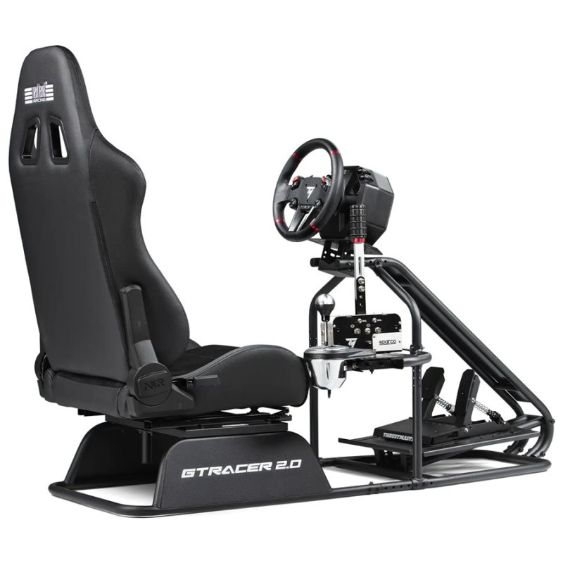 Next Level Racing | Sacīkšu simulatora kokpits | GTRacer 2.0 | Melns