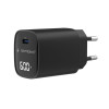 Gembird TA-UC-1C-PD60LCD-01-BK | 60W USB Type-C ātrā lādētāja, LCD